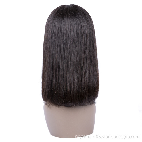12a 150 Density 100% Brazilian Virgin Remy Human Hair Cheap T Part Short Bob Lace Front Wigs with Baby Hair